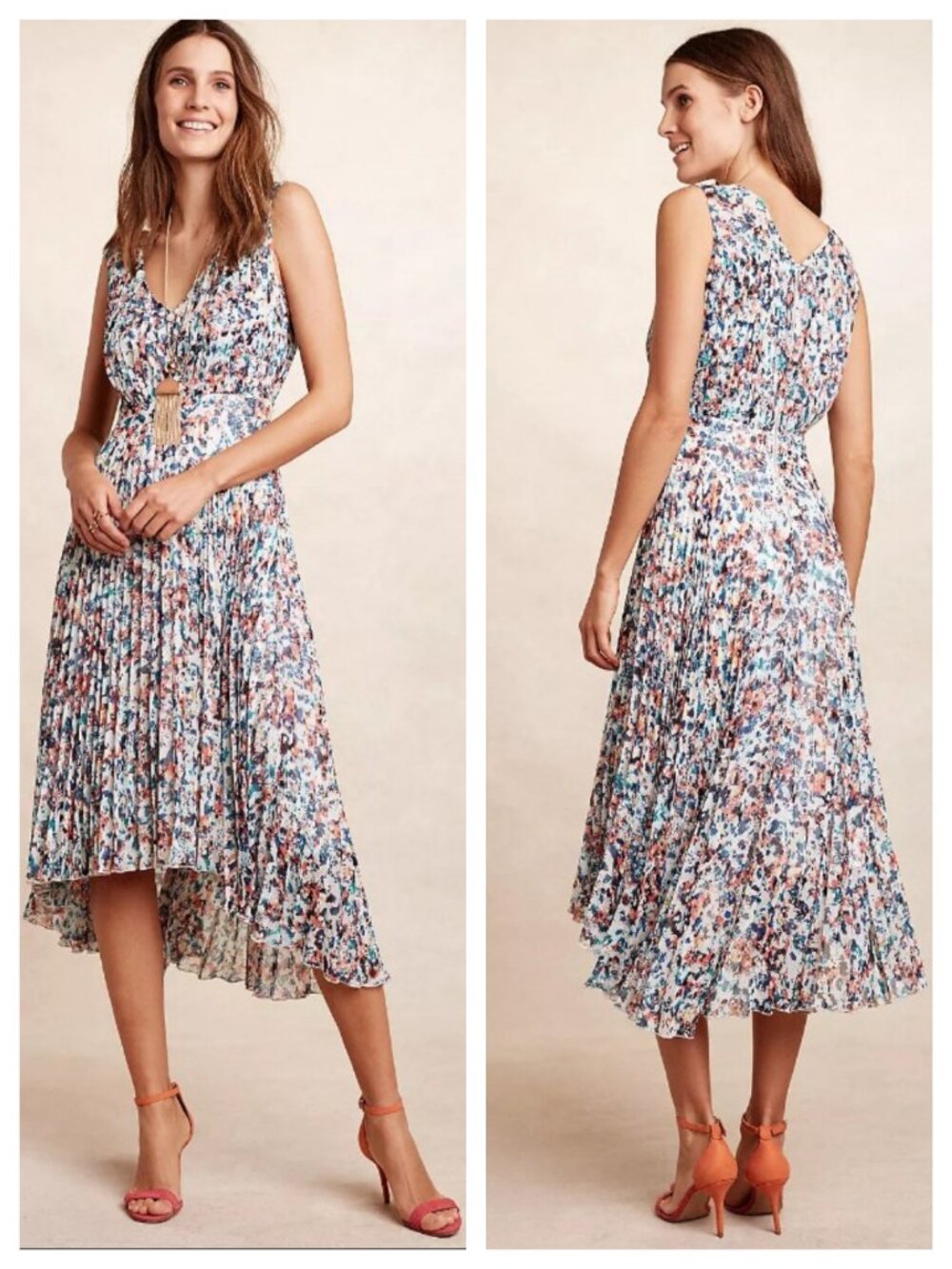 Anthropologie Tracy Reese Evanthe Pleated Midi Dress 12